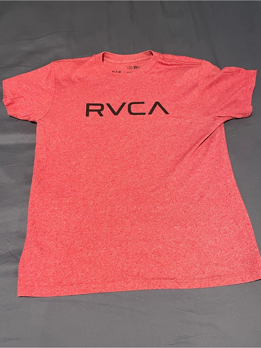 RVCA Red Heather Logo Short Sleeve Tee